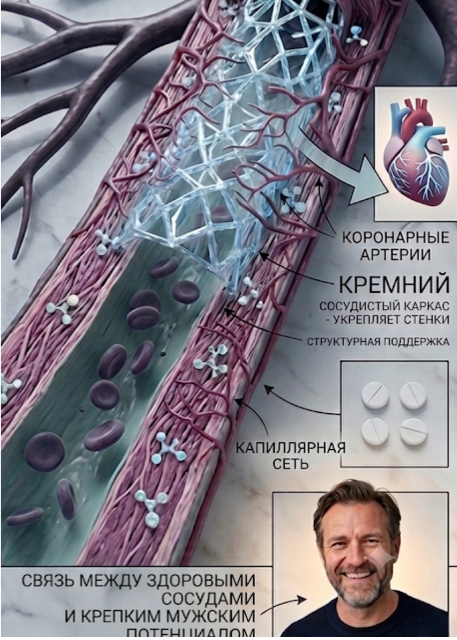 Кремний — здоровье сосудов и мужская сила
